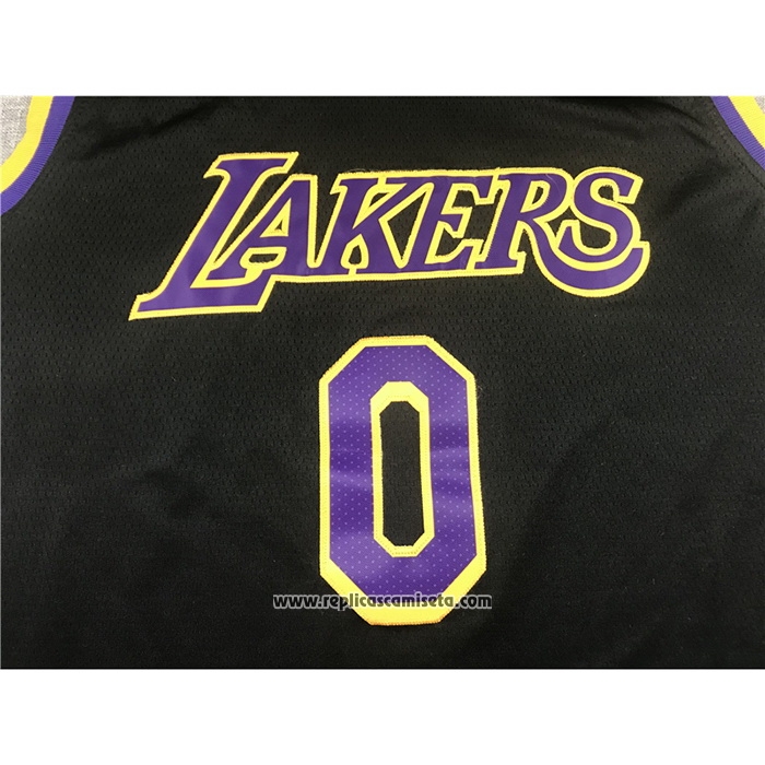 Camiseta Los Angeles Lakers Russell Westbrook #0 Statement 2021-22 Negro